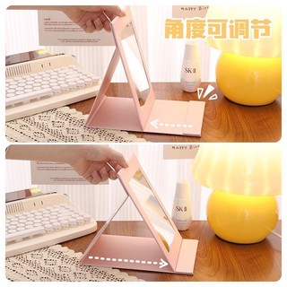 Gương bìa gập để bàn size 11x15cm chủ đề gấu thỏ dễ thương