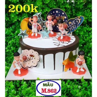 Mô hình bánh kem bóng rổ. bánh sinh nhật giả trưng bày