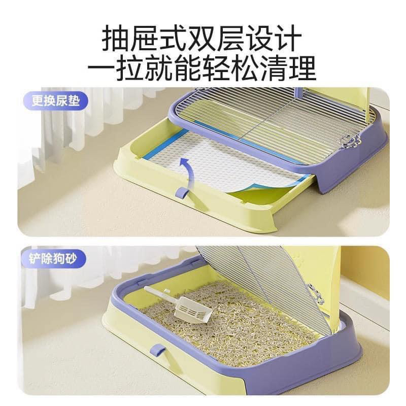 Khay vệ sinh trên cát chống mùi cho chó (63x46x10cm)