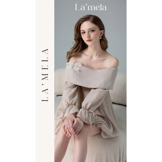 <La’mela> Đầm bí đính bướm đá 3d < THIẾT KẾ ĐỘC QUYỀN>