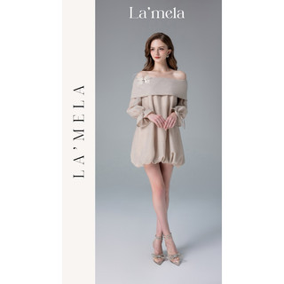 <La’mela> Đầm bí đính bướm đá 3d < THIẾT KẾ ĐỘC QUYỀN>