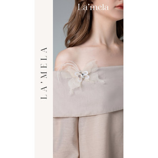 <La’mela> Đầm bí đính bướm đá 3d < THIẾT KẾ ĐỘC QUYỀN>
