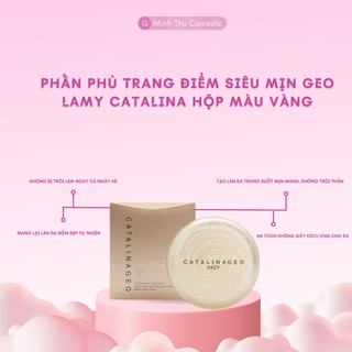 Phấn phủ trang điểm siêu mịn Geo Lamy Catalina Hàn Quốc Hộp Màu Vàng 22G