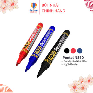  Bút Dạ Dầu Pentel N850 | Ngòi Bút Đầu Đạn | Nhanh Khô Không Thấm Nước | Viết Được Trên Nhiều Chất Liệu