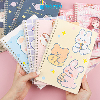 Sổ tay lò xo A5, sổ ghi chép học từ vựng, sổ ghi chú, sổ nhật ký, sổ ghi biên bản họp 60 trang tinh tế, màu sắc đa dạng