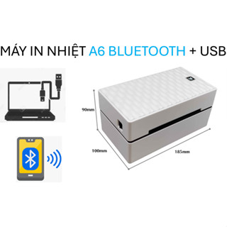 Máy in nhiệt Bluetooth A6 - in đơn sàn TMĐT các đơn vị vận chuyển