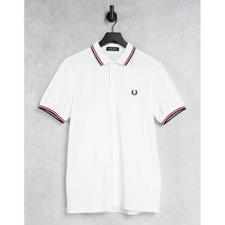 [Fred Perry] Áo polo nam M3600 hoạ tiết kẻ, logo thêu chính hãng