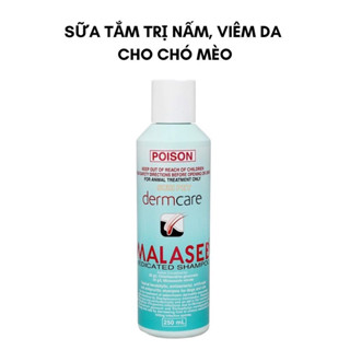 Sữa tắm trị nấm, ghẻ, viêm da, dị ứng 250ml cho chó mèo Dermcare Malaseb 250ml