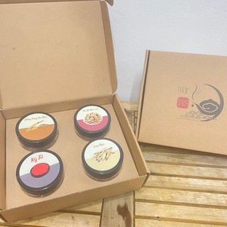 Set trà thảo mộc Sơn Mật Hồng Sâm hộp giấy mộc mạc dành tặng người thân bạn bè đối  tác - MỘC TRÀ 98