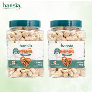 Combo 2 hộp hạt điều mật ong vừng hansia xuất khẩu đều hạt