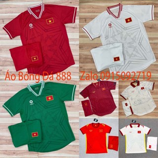 Áo Bóng Đá, Áo Đá Banh Đội Tuyển Việt Nam 2024 - Chuần Mẫu Thi Đấu - Vải Polyester Gai Thái Cao Cấp