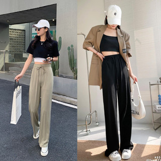 Quần suông nữ ống rộng, chất tăm lạnh cạp chun sang chảnh, 5 màu chất thoáng mát, thời trang nữ 2024