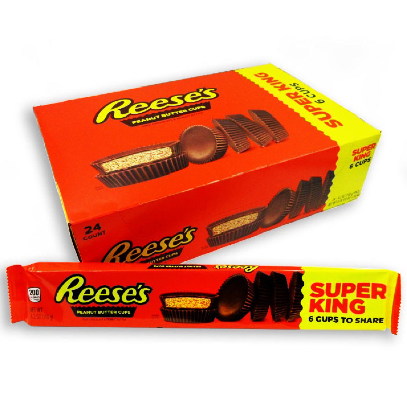 🍫🥜 SOCOLA SỮA NHÂN BƠ ĐẬU PHỘNG REESE’S PEANUT BUTTER CUPS MILK CHOCOLATE SUPER KING 24 THANH x 6 CU