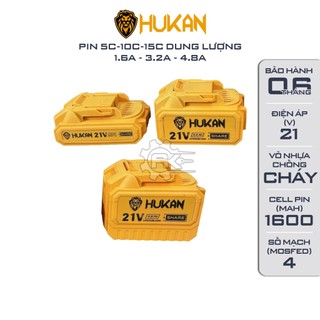 Pin Hukan 5 cell, 10 cell, 15 cell Core 1.6 Mạch 4 mosfed, Cell 1600mah chống cháy, chống va đập
