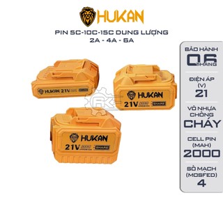 Pin Hukan 5 cell, 10 cell, 15 cell Core 2.0 Mạch 4 mosfed, Cell pin 2000mAh chống cháy, chống va đập