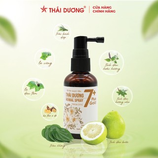  Xịt mọc tóc dược liệu Thái Dương 7 Gold Hộp 1 chai 60ml