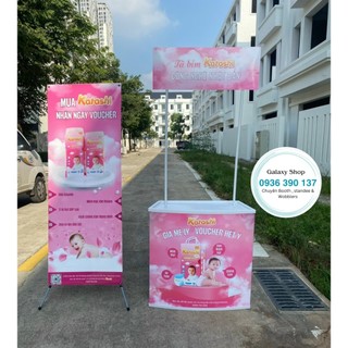 Booth bán hàng di động, quầy hàng di động, booth nhựa, booth sampling