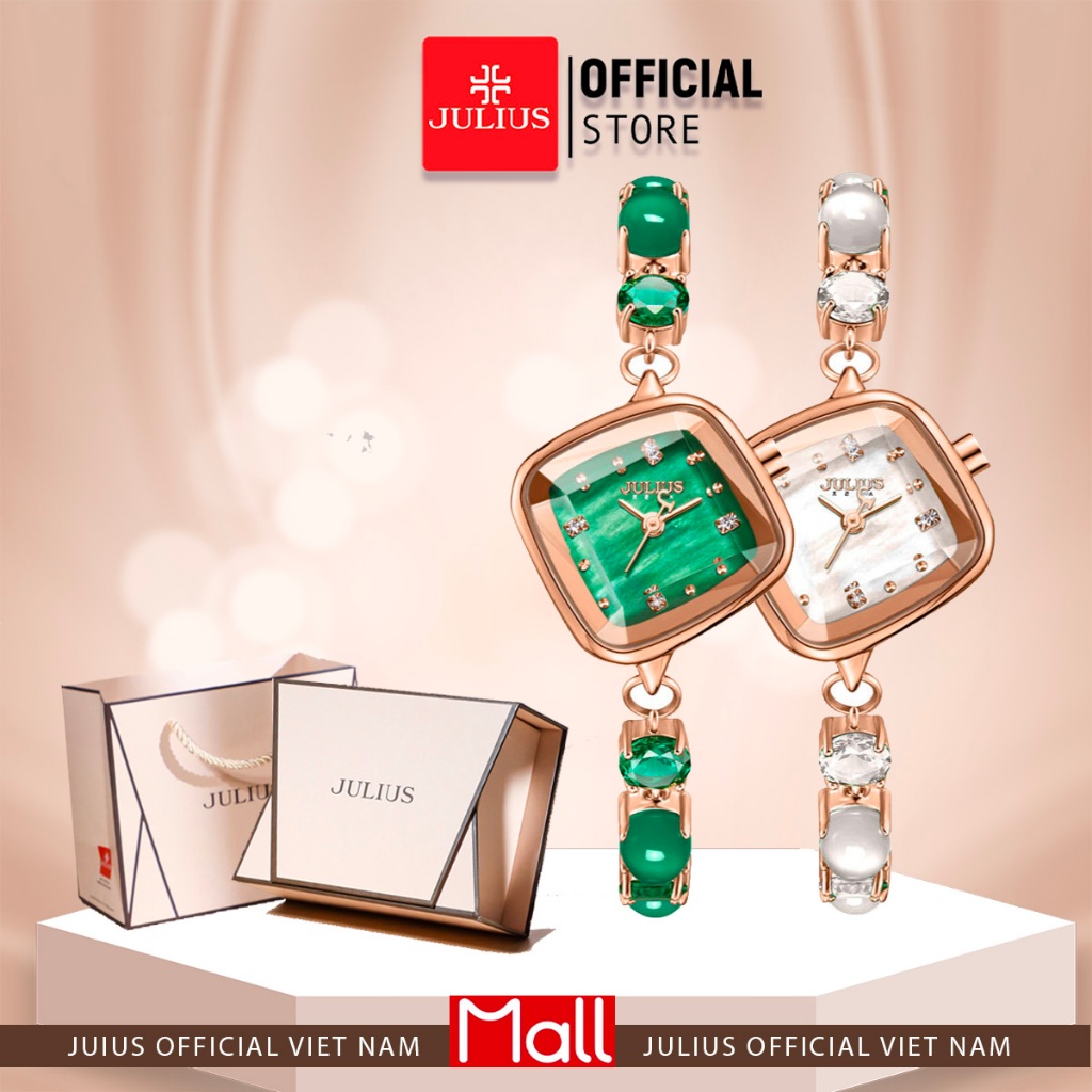 Julius Official | Đồng hồ nữ Julius JA-1425 dây đá Zircon