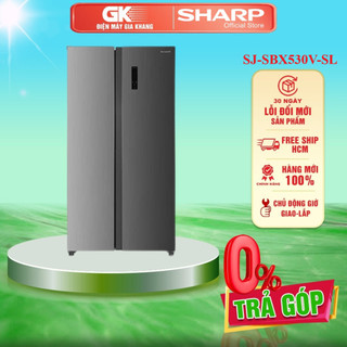 Sj-sbx530v-sl -- tủ lạnh sbs sharp inverter 532 lít sj-sbx530v-sl
