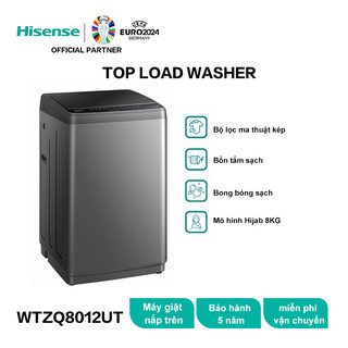 Máy giặt cửa trên Hisense Máy giặt Hàng chính hãng 8kg TOP Loaded-WTZQ8012UT- Hàng chính hãng-miễn phí vận chuyển