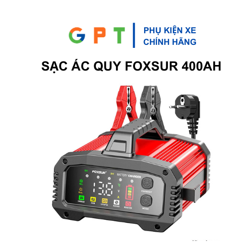 Sạc Ác Quy FoxSur 400Ah-8 Chê Độ Sạc Thông Minh Đa Năng-Bảo Hành 12 Tháng