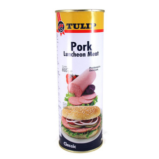 Thịt heo hộp tulip pork luncheon meat tròn 850g