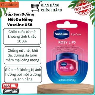 Sáp Dưỡng Môi Vaseline Lips Therapy Rosy Lips Hoa Hồng 7Gr