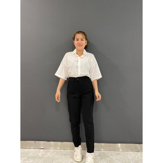 QUẦN TÂY BAGGY CÔNG SỞ LƯNG CAO ( có size đại) MÀU ĐEN
