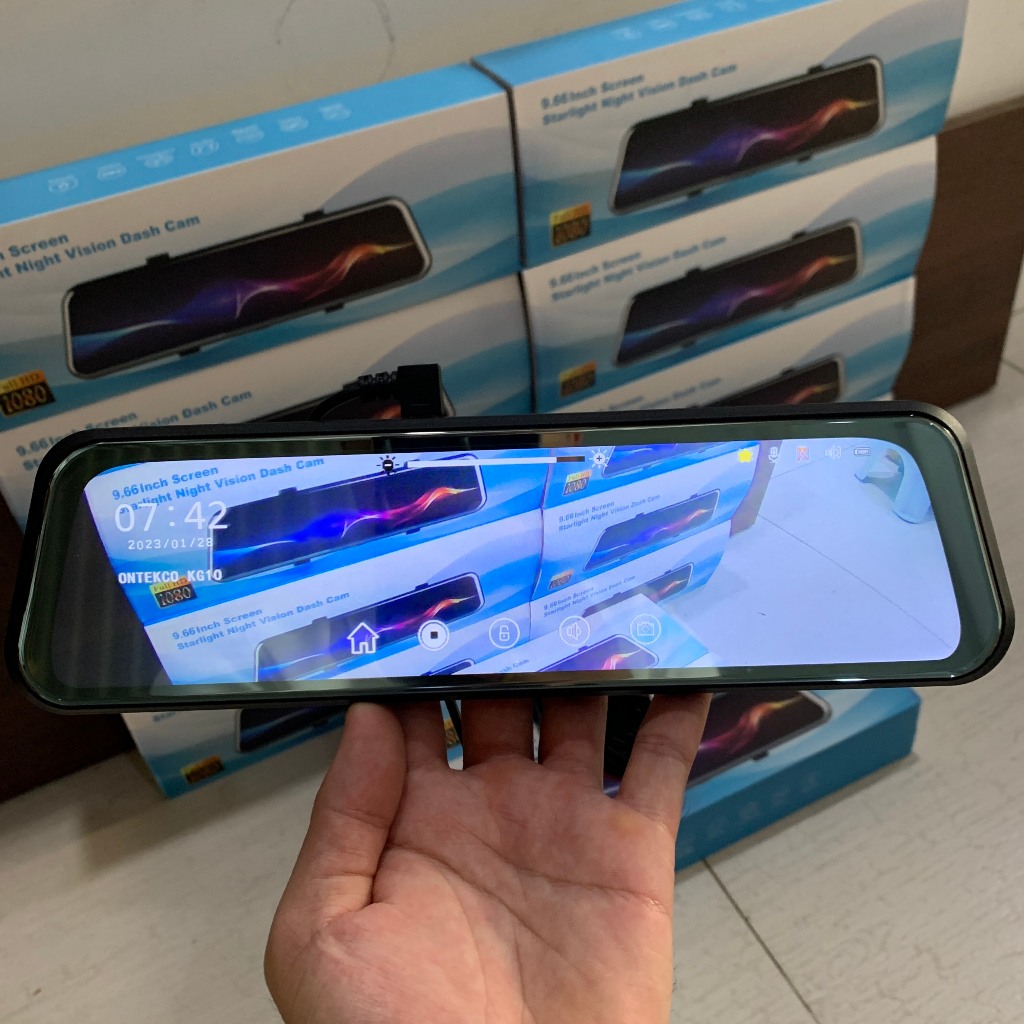 Camera hành trình ONTEKCO KG10 / KG10 PRO Wifi  kết nối đt màn gương Cảm ứng 10 inh Ghi Hình Sắc Nét .Bảo hành 12 tháng | BigBuy360 - bigbuy360.vn