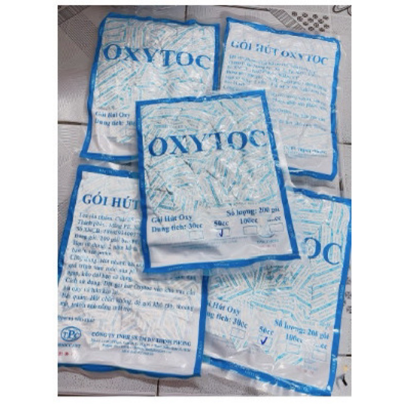 Gói 200 Hút ẩm 30cc oxy xanh OXYTOC⚡ HÀNG CAO CẤP ⚡ gói hút ẩm chống mốc, chống mất mùi vị thực phẩm