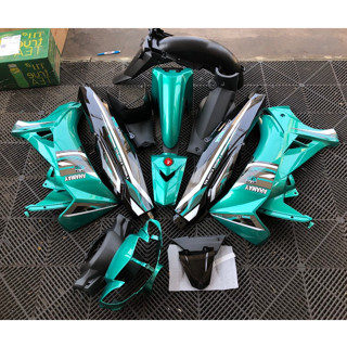 Dàn áo Sirius xanh ken phối đen, dán sẵn tem, hàng 1/2, ốp trước si Hello/dè trước Zin