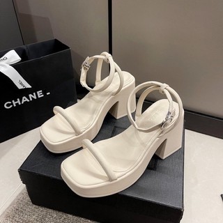 Dép sandal đế xuồng quai bún, đế pu siêu nhẹ cao 9cm