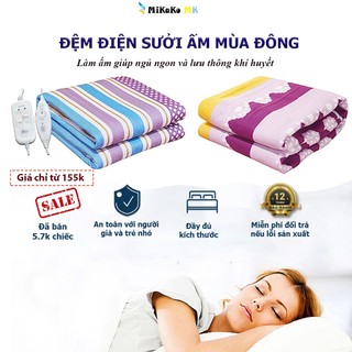 [Vải Nỉ] Đệm Sưởi Điện Làm Ấm - Giúp Lưu Thông Khí Huyết. Thảm Điện, Chăn Điện, Đệm Điện