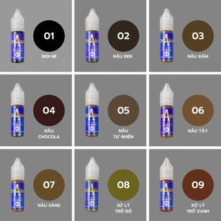 Mực phun xăm mày Charm Tông mực mày, mực Charm hữu cơ mực bong đậm, Mực charm của Đức đầy đủ tông màu Chính Hãng