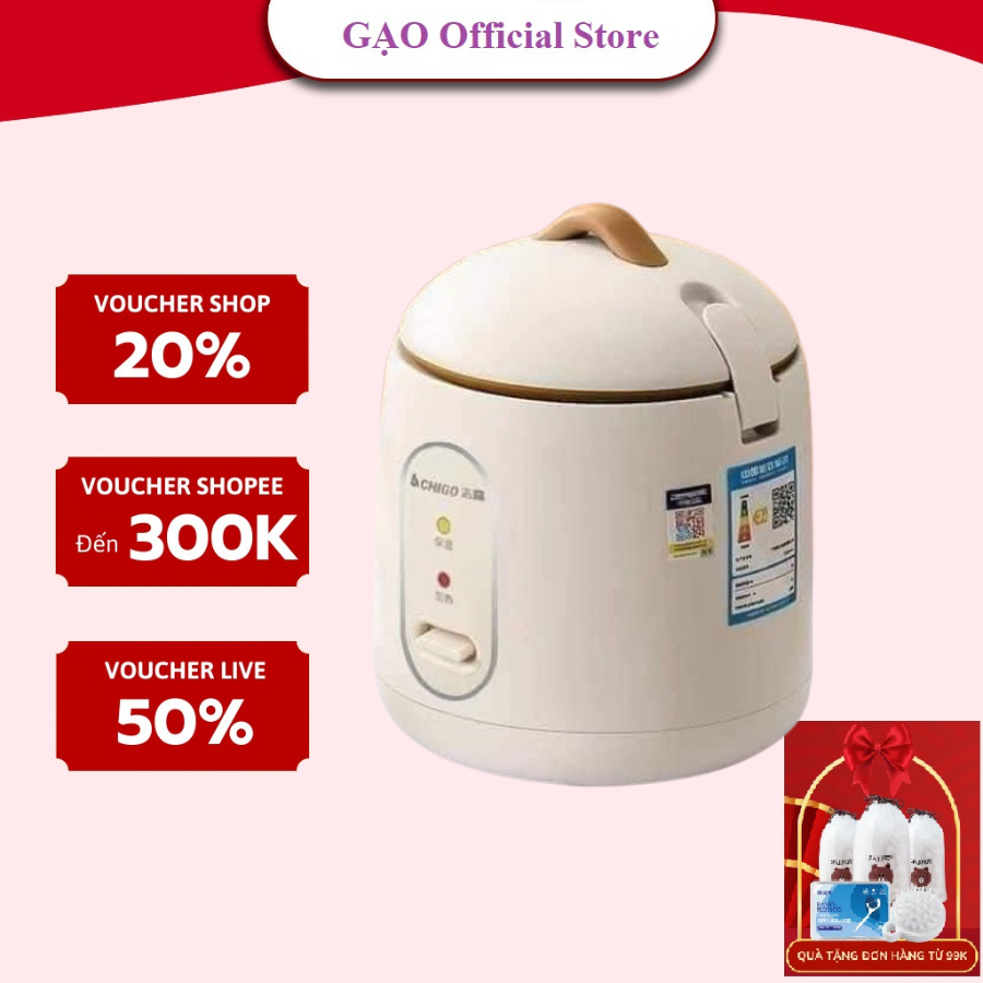 Nồi Cơm Điện Mini Dung Tích 1,2L Đa Năng Nấu Hầm Súp Cháo Tráng Chống Dính, Nồi cơm điện mang đi