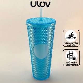  Bình Nước Giữ Nhiệt 710ml Vân Kim Cương Màu Omber Xinh Nhựa PP 2 Lớp An Toàn Không Độc Hại ULOV-LYNHUA01 