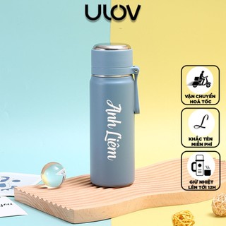 Bình Nước Giữ Nhiệt Inox 316 ULOV Cao Cấp Tiện Lợi 450ml- BNGNL03