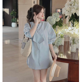  Đầm Váy Babydoll Suông Mini Dáng Ngắn Phối Tay Bồng Dáng Lỡ Basic Đơn Giản Xinh Xắn Hot Hit 