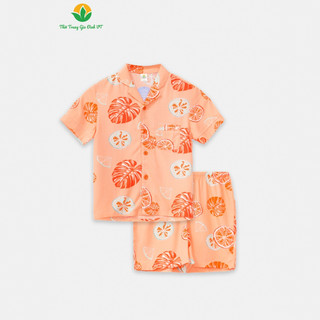 Bộ quần áo pijama lanh Việt Thắng cho bé, set đồ đi biển cho bé, bộ đồ gia đình  - B63.2418