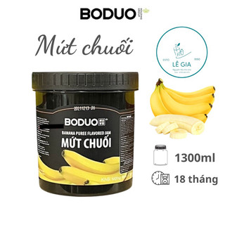 Mứt chuối , xoài Boduo hộp 1,3kg