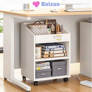 Kệ gỗ để đồ đa năng có bánh xe , kệ đồ spa có bánh xe thương hiệu baizan - bz190