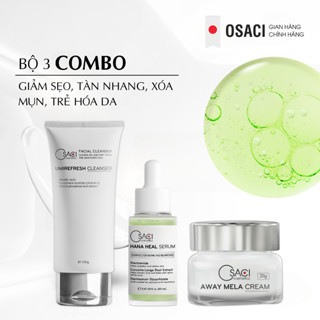  Bộ 3 ngừa mụn thâm mờ sẹo dưỡng trắng da Osaci gồm Serum 20ml + Kem dưỡng 20g + Sửa Rửa Mặt 100g 