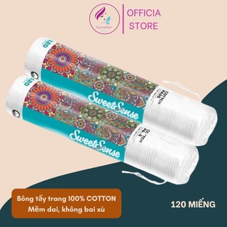 Bông tẩy trang Sweetsense mềm dai 120 miếng/ gói