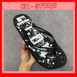 Dép Tông xỏ ngón in hình họa tiết icon DSQ nam nữ đủ mẫu mới nhất 2024 Tông cao su đi biển đi dạo phố hot size 38-42