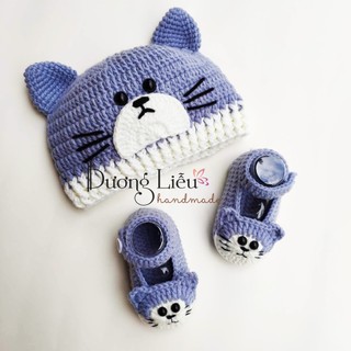 Set đồ len hình con Mèo cute cho bé yêu
