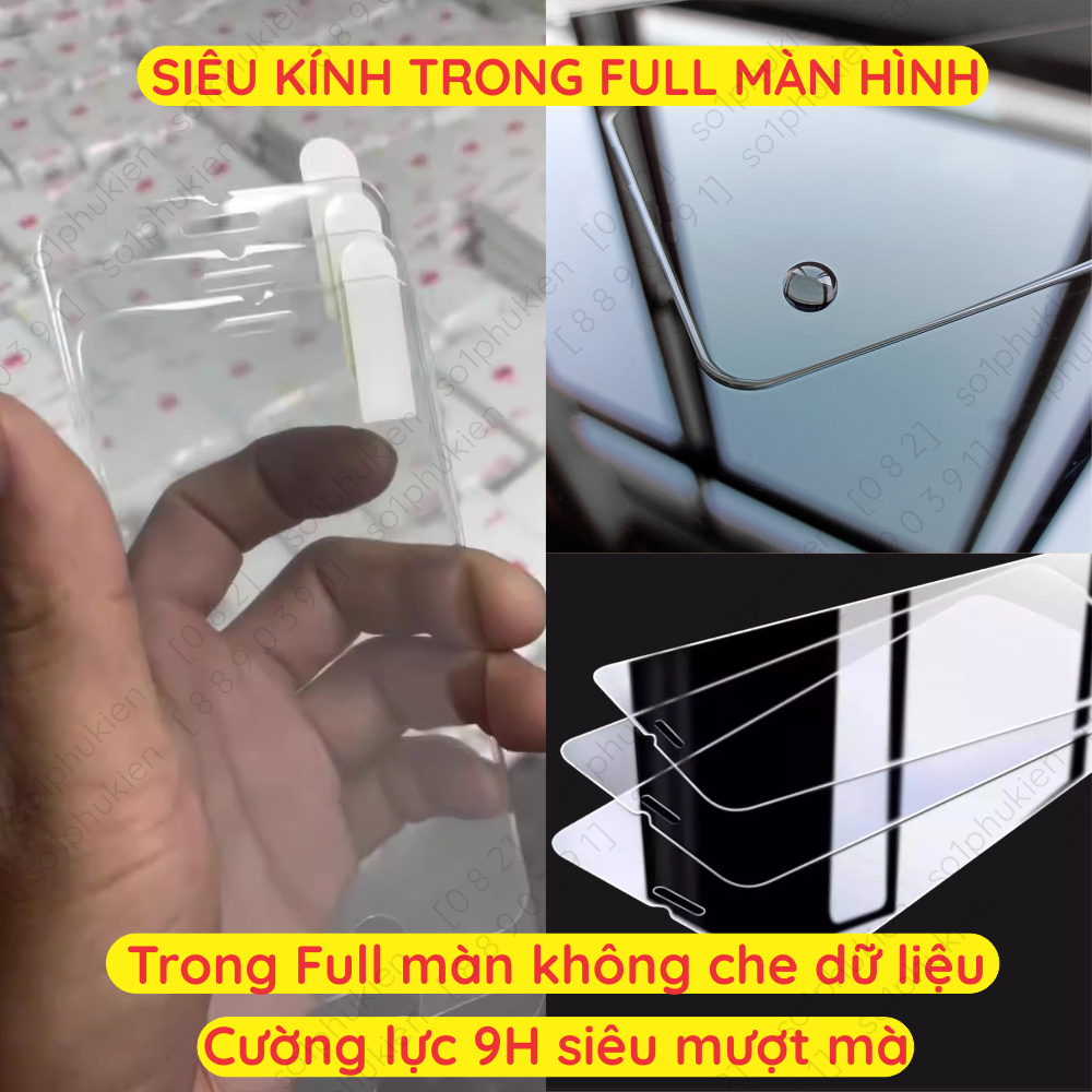 Kính cường lực TRONG SUỐT CAO CẤP dành cho iP iPhone 17e 17 16 16e 15 14 13 12 11 Plus XS XR ProMax 