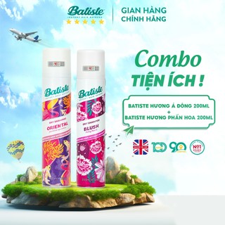 Combo 2 Chai Dầu Gội Khô Batiste Hương Á Đông Oriental 200ml Và Hương Phấn Hoa Blush 200ml Cho Tóc Bồng Bềnh Hết Bết
