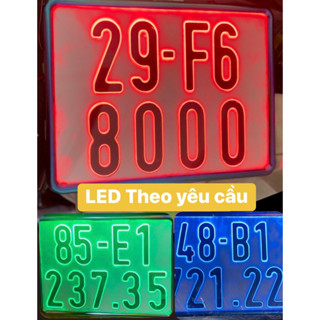 LED Biển số  + khung titan trang trí biển xe, theo yêu cầu