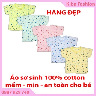 Combo 5 Áo cộc Tay HOA cho bé trai bé gái sơ sinh từ 2-8kg 5ACTH- đồ cho trẻ sơ sinh, áo cộc tay cho bé