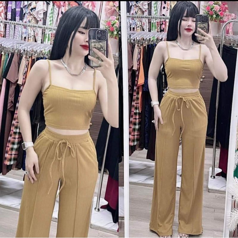 SET BỘ THUN TĂM ÁO DÂY CÓ MÚT NGỰC